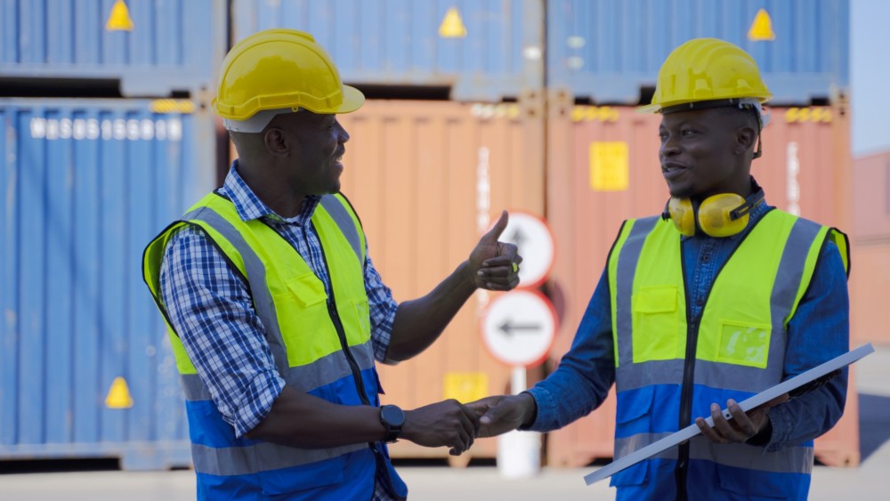 Warehouse workers in Nigeria